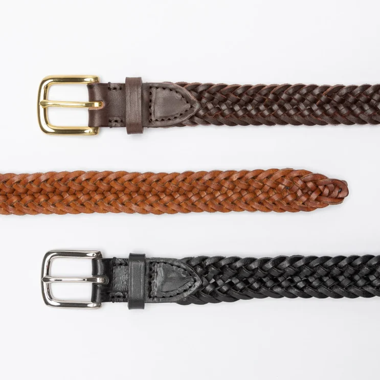 Interlinked Plaited Belt in Veg Leather collection