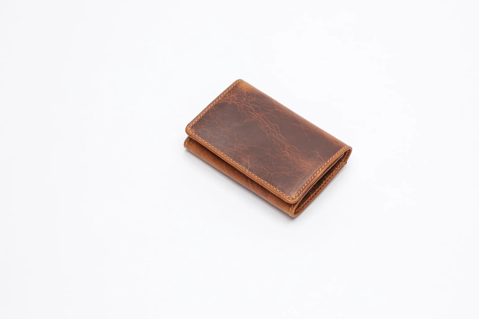 The Kingscote 3-Fold Wallet in Badalassi - Wax Cognac