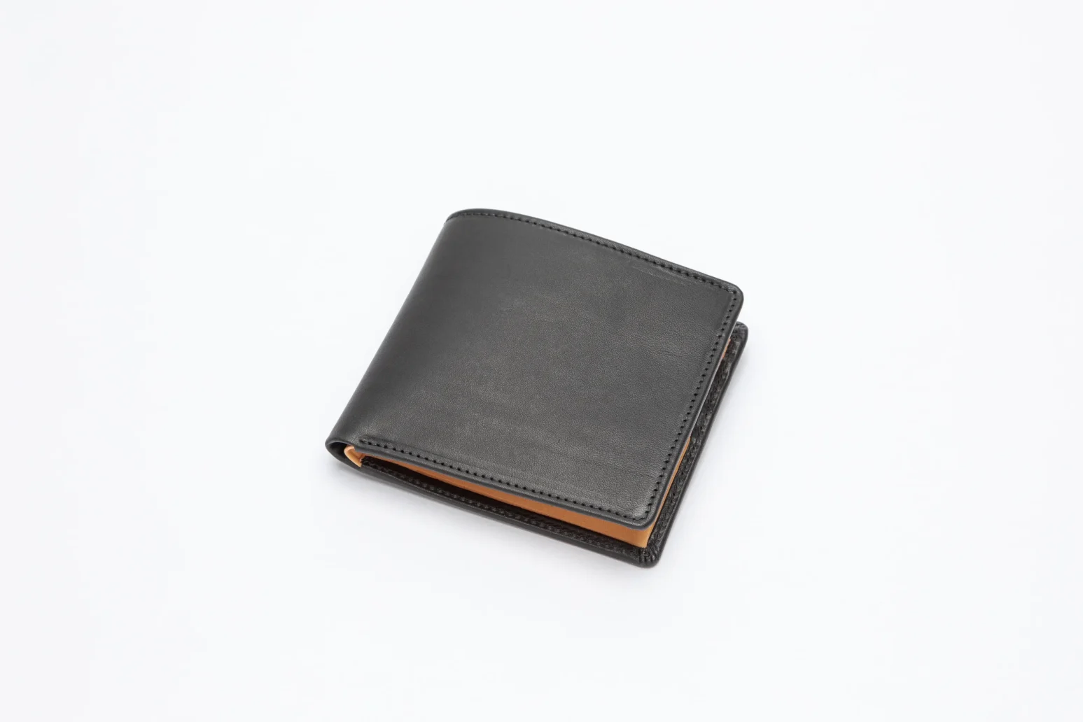 The Regent Bi-Fold Wallet in Badalassi - Nofin Nero/Bone