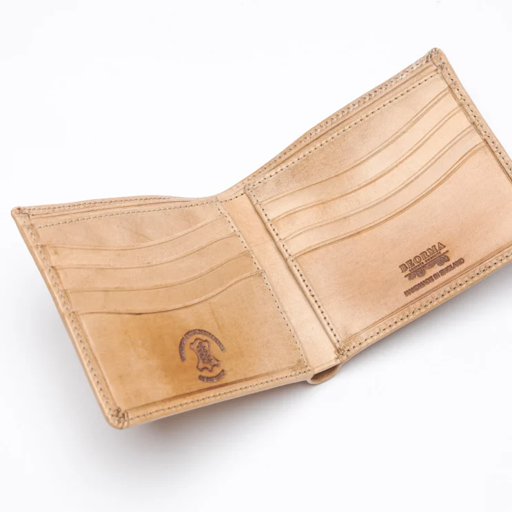 The Regent Bi-Fold Wallet in Vintage Natural open