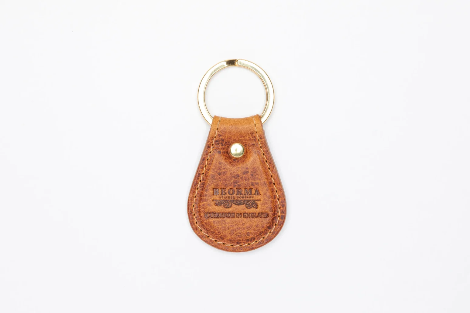 Leather Key Fob in Badalassi - Wax Olmo