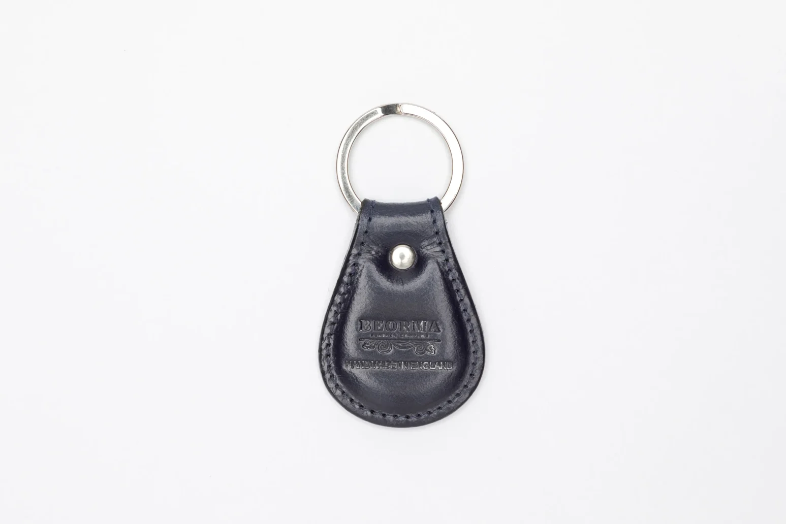 Leather Key Fob in Bridle Navy