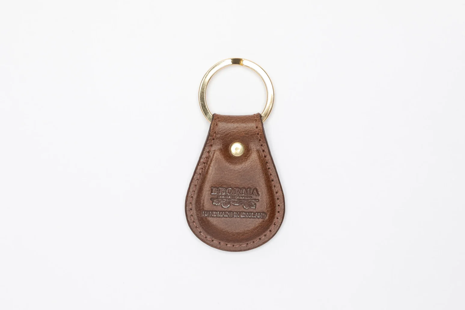 Leather Key Fob in Vintage Conker