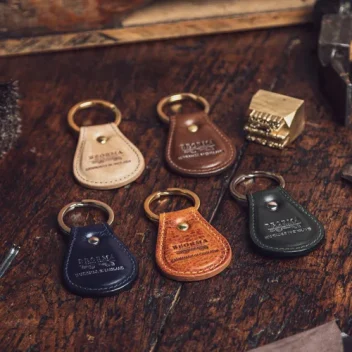 Collection of Leather Key Fobs in various colours