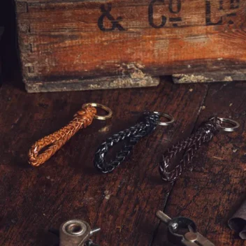 Collection of Leather Plaited Key Fobs