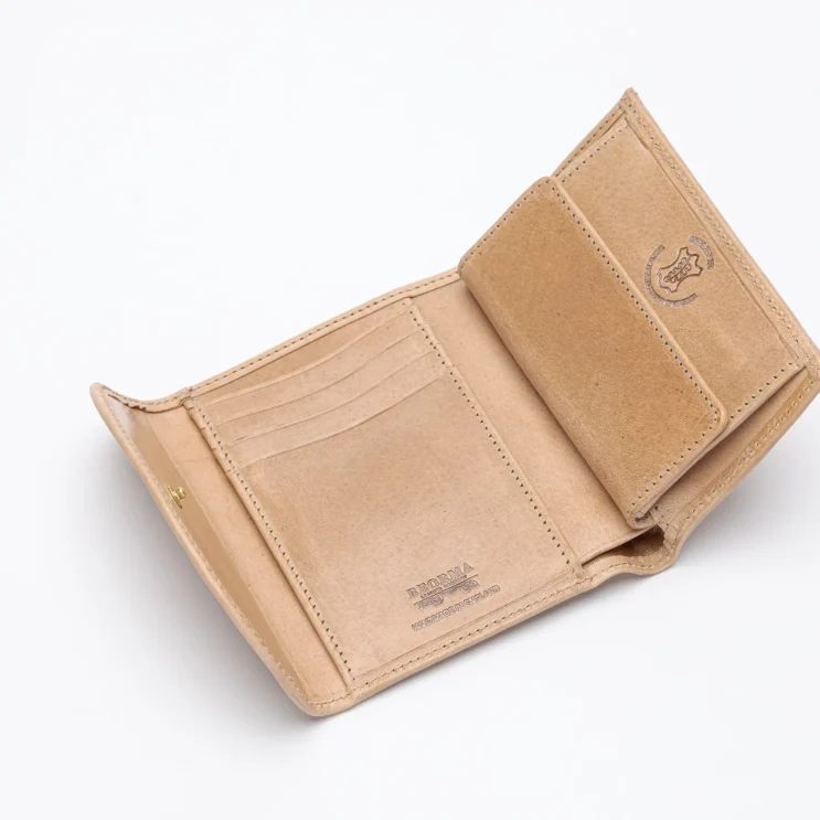 The Wentworth 3 Fold Purse in Vintage Natural open