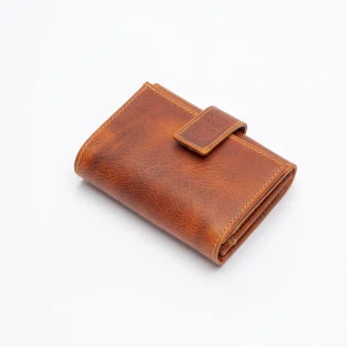 The Albany Leather Purse in Badalassi - Wax Olmo