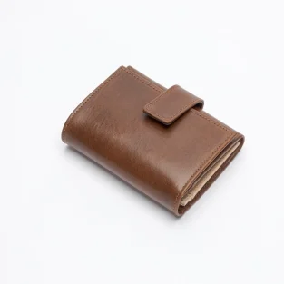 The Albany Leather Purse in Vintage Conker/Natural