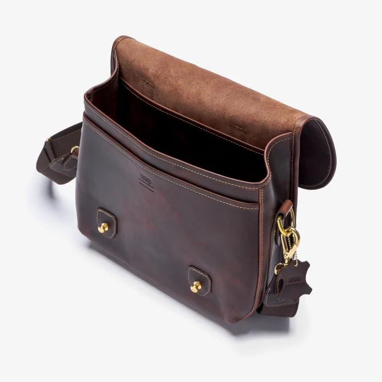 The Clifton Messenger Bag in Badalassi - Wax Tobacco inside view