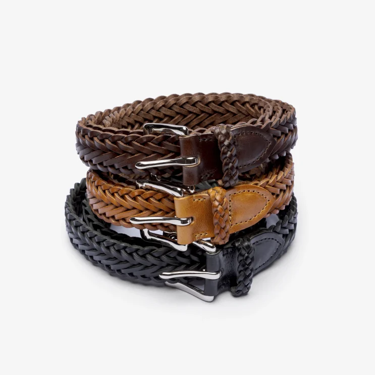 Herringbone Belts stacked and coiled