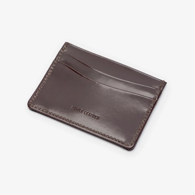 Credit Card Case in Bridle Brown back